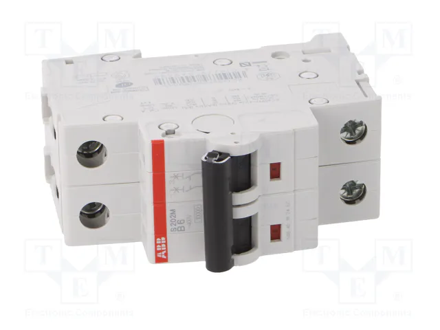 ABB S200M S202M-B6 Interruptor Magnetotérmico 2 Polos 6A ABB S200M S202M-B6 Interruptor Magnetotérmico 2 Polos 6A