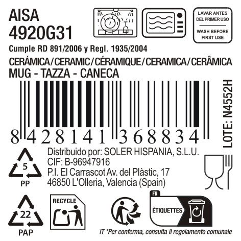 La Mediterranea Taza Aisa 220ml