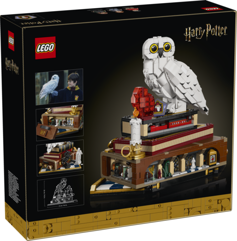 LEGO 76466 Harry Potter y la Piedra Filosofal - Edición Coleccionista Set de Exhibición para Adultos con Hedwig, Libros y Detalles Dorados