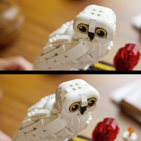 LEGO 76466 Harry Potter y la Piedra Filosofal - Edición Coleccionista Set de Exhibición para Adultos con Hedwig, Libros y Detalles Dorados