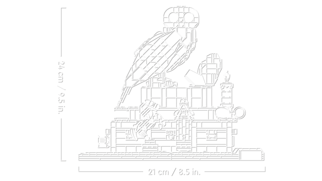 LEGO 76466 Harry Potter y la Piedra Filosofal - Edición Coleccionista Set de Exhibición para Adultos con Hedwig, Libros y Detalles Dorados