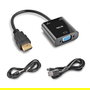 Adaptador HDMI a VGA NGS CHAMALEON 15 cm Negro