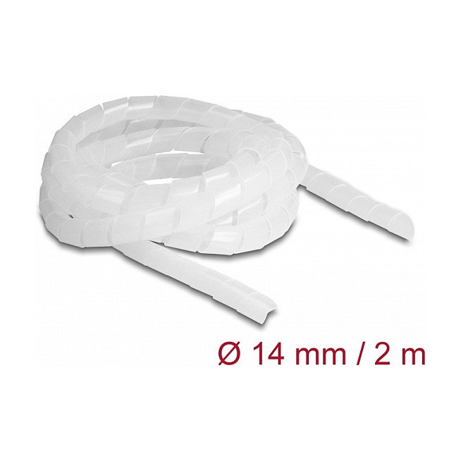 DeLOCK Manguera en espiral flexible 2 m x 14 mm transparente