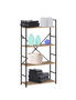 Confortime Estanteria 4 Niveles Metal-Madera Negra 112 cm x 23 cm x 5 cm (2 Unidades)