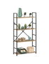 Confortime Estanteria 4 Niveles Metal-Madera Negra 112 cm x 23 cm x 5 cm (2 Unidades)