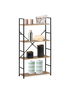 Confortime Estanteria 4 Niveles Metal-Madera Negra 112 cm x 23 cm x 5 cm (2 Unidades)