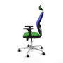 PIQUERAS Y CRESPO Silla de oficina Jorquera con mecanismo Sincro/Traslack, Verde y Azul