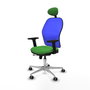 PIQUERAS Y CRESPO Silla de oficina Jorquera con mecanismo Sincro/Traslack, Verde y Azul