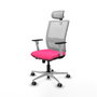 PIQUERAS Y CRESPO Silla de oficina Haches Rosa y Blanco