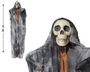 Atosa Esqueleto Colgante Grande de 95 cm con Túnica Gris y Capucha