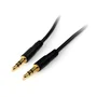 StarTech.com Cable Audio Estéreo 3.5mm 1.8m Slim MU6MMS - Conector Slim para iPhone MP3 iPod con Auriculares en Auto - Negro