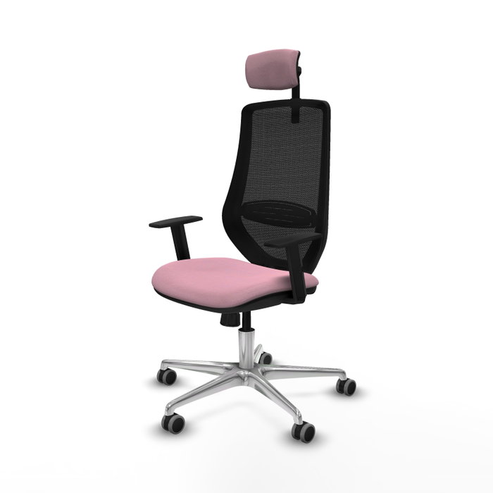 PIQUERAS Y CRESPO Silla de oficina Mardos Rosa y Negro