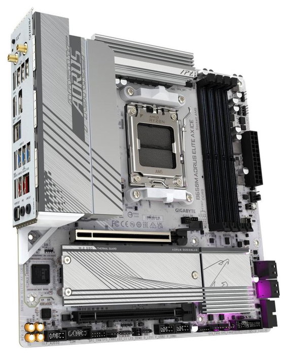 Gigabyte B650M AORUS ELITE AX ICE, Micro ATX, Blanco Gigabyte B650M AORUS ELITE AX ICE, Micro ATX, Blanco