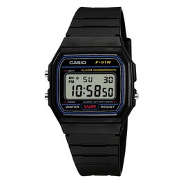 Reloj Hombre Casio F-91W-1YEG Negro