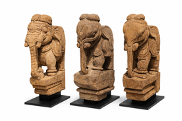 DKD Home Decor Figura de Elefante en Teca y Metal