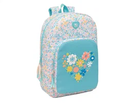 Mochila Escolar Moos Fiori Multicolor 30 x 46 x 14 cm