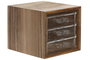 DKD Home Decor Organizador de Acacia y PS con 3 Cajones, Natural