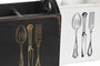 DKD Home Decor Set de 2 Cuberteros de Abeto con Asa, 15x15x18 cm