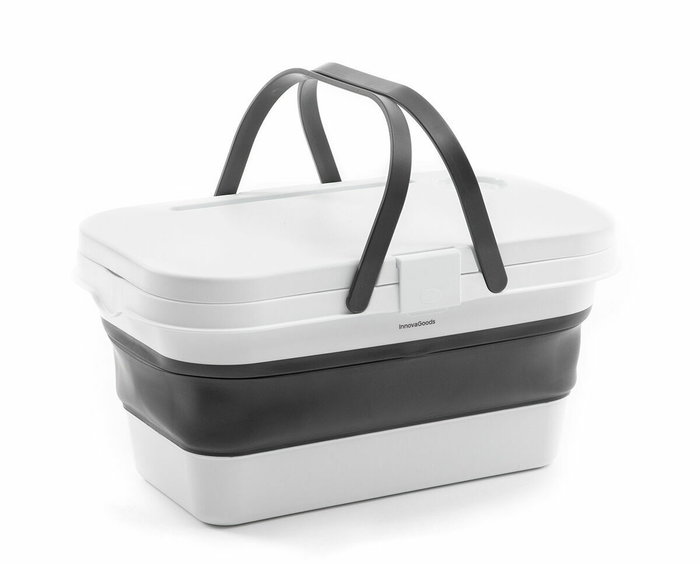 Inde Cesta de Picnic Plegable con Tapa-Mesa Pickning I 46 cm x 29 cm x 9 cm (4 Unidades)