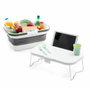 Inde Cesta de Picnic Plegable con Tapa-Mesa Pickning I 46 cm x 29 cm x 9 cm (4 Unidades)