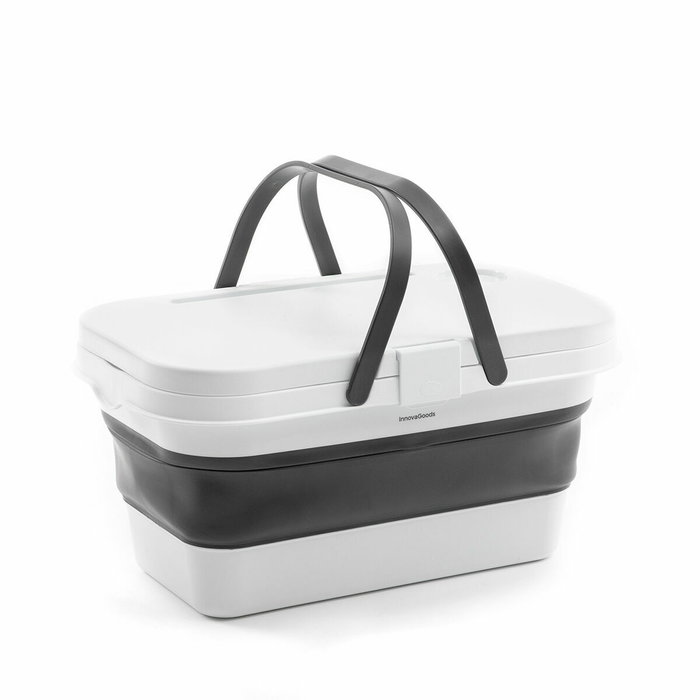Inde Cesta de Picnic Plegable con Tapa-Mesa Pickning I 46 cm x 29 cm x 9 cm (4 Unidades)