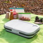 Inde Cesta de Picnic Plegable con Tapa-Mesa Pickning I 46 cm x 29 cm x 9 cm (4 Unidades)