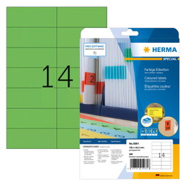 HERMA 5061 Etiquetas Verdes 105,0 x 42,3 mm