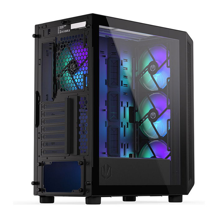Endorfy Arx 500 ARGB PC Negro Vidrio Templado ATX/ITX/micro ATX Gaming Caja con Ventana Lateral Iluminada