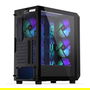 Endorfy Arx 500 ARGB PC Negro Vidrio Templado ATX/ITX/micro ATX Gaming Caja con Ventana Lateral Iluminada