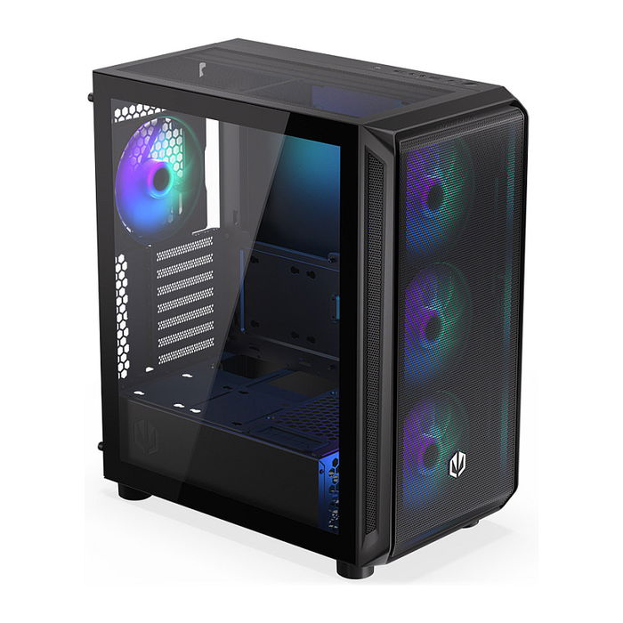 Endorfy Arx 500 ARGB PC Negro Vidrio Templado ATX/ITX/micro ATX Gaming Caja con Ventana Lateral Iluminada