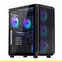 Endorfy Arx 500 ARGB PC Negro Vidrio Templado ATX/ITX/micro ATX Gaming Caja con Ventana Lateral Iluminada