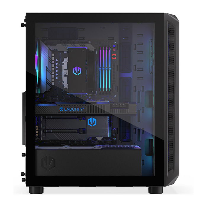 Endorfy Arx 500 ARGB PC Negro Vidrio Templado ATX/ITX/micro ATX Gaming Caja con Ventana Lateral Iluminada