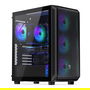 Endorfy Arx 500 ARGB PC Negro Vidrio Templado ATX/ITX/micro ATX Gaming Caja con Ventana Lateral Iluminada