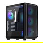 Endorfy Arx 500 ARGB PC Negro Vidrio Templado ATX/ITX/micro ATX Gaming Caja con Ventana Lateral Iluminada