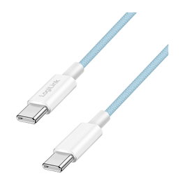 LogiLink Cable USB 2.0 Tipo-C a Tipo-C, 0,5 m, Azul