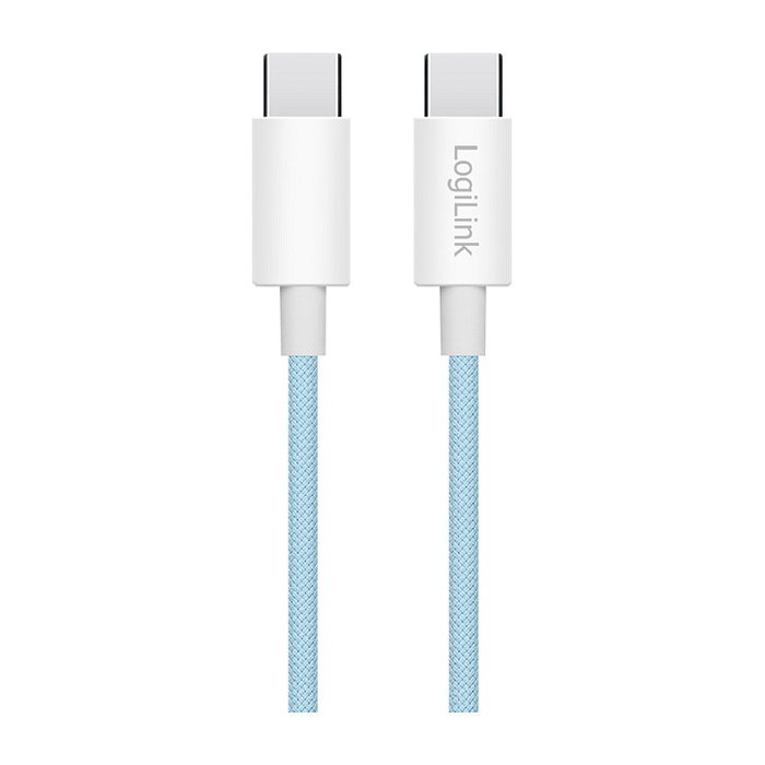 LogiLink Cable USB 2.0 Tipo-C a Tipo-C, 0,5 m, Azul