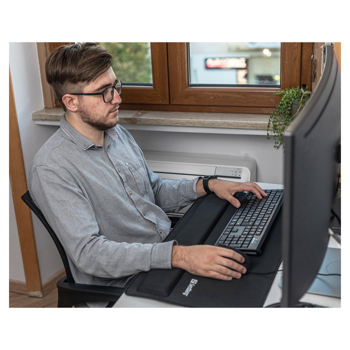 Sandberg 712x350mm Desk Pad Pro XXL Alfombrilla de Ratón para Juegos Negro con Base Antiderrapante y Descansa Muñecas