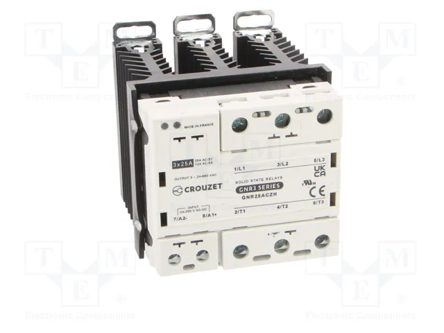CROUZET GNR3 Relé de semiconductor trifásico 25A 24-660VAC
