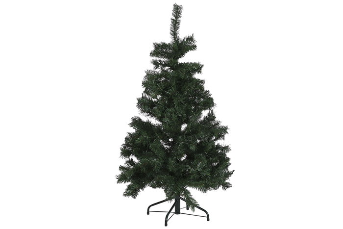DKD Home Decor Árbol de Navidad Alpina Verde 76 x 120 x 76 cm con 235 Ramas y Base de Metal LED