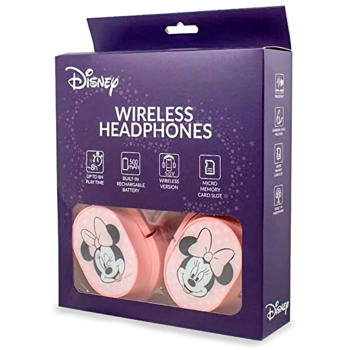 ERT GROUP Auriculares Inalambricos Minnie Disney Bluetooth 5.0, 8 Horas Reproducción, Micrófono HD, Plegables