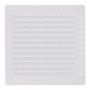Edm Rejilla Ventilación Cuadrada con Tapones y Mosquitera ABS Blanca 150x150x7mm