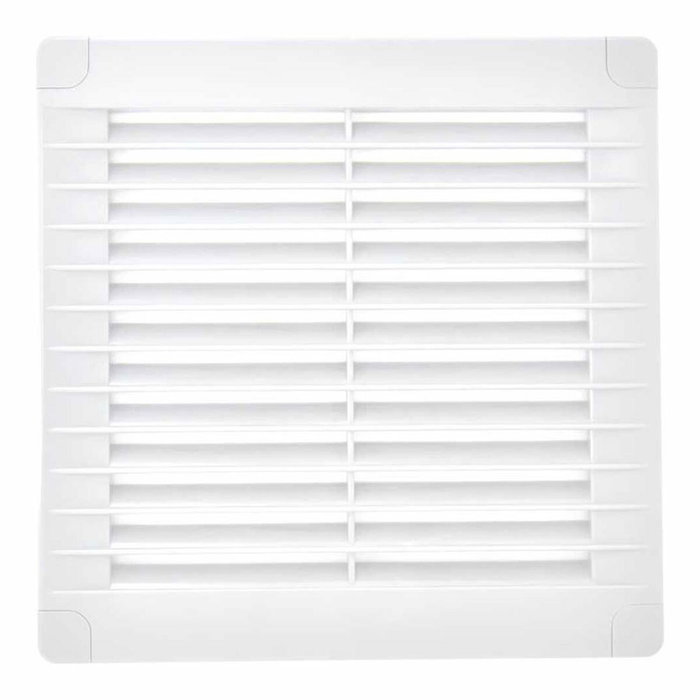 Edm Rejilla de ventilación cuadrada con tapones y mosquitera 150x150x7mm blanca ABS Edm Rejilla de ventilación cuadrada con tapones y mosquitera 150x150x7mm blanca ABS