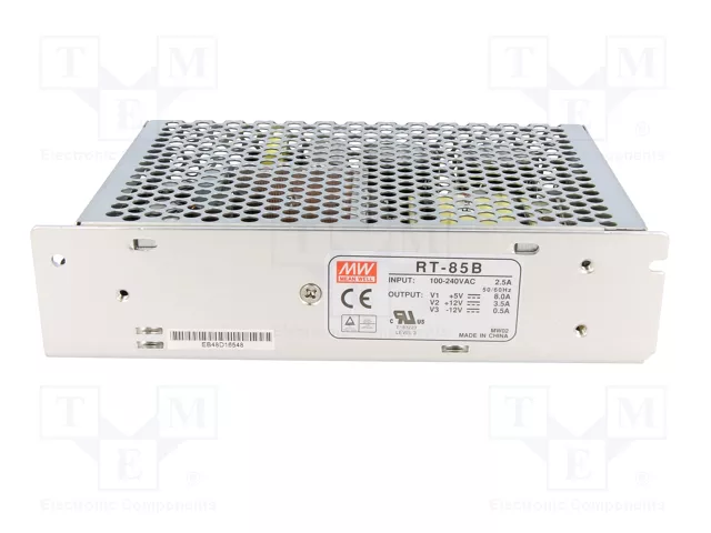 MEAN WELL RT-85B Alimentador de Impulso 88W de 3 Salidas MEAN WELL RT-85B Alimentador de Impulso 88W de 3 Salidas
