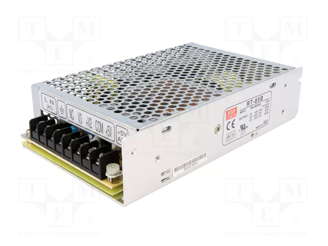 MEAN WELL RT-85B Alimentador de Impulso 88W de 3 Salidas MEAN WELL RT-85B Alimentador de Impulso 88W de 3 Salidas