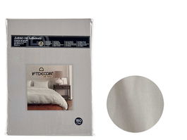 Giftdecor Set 3 Sabanas 150 cm Gris 100% Poliester Encimera 220x245cm, Almohada 45x170cm, Bajera 150x200cm (Set de 12)