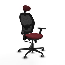 PIQUERAS Y CRESPO Silla de oficina Jorquera Granate/Negro con Mecanismo Sincro/Traslack