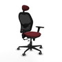 PIQUERAS Y CRESPO Silla de oficina Jorquera Granate/Negro con Mecanismo Sincro/Traslack