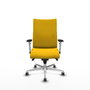 PIQUERAS Y CRESPO Silla Albacete Confidente Amarillo con Mecanismo Sincro y Base de Aluminio