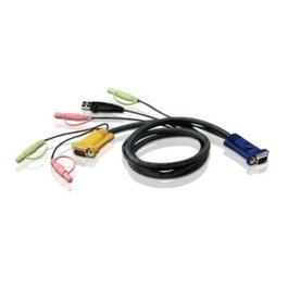 Aten Cable KVM 3 en 1 con USB, Audio y SPHD de 5 m (2L-5305U)