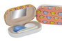 DKD Home Decor Estuche Lentillas Vintage Rosa Naranja 5.5 x 3.2 x 9.7 cm (12 Unidades)